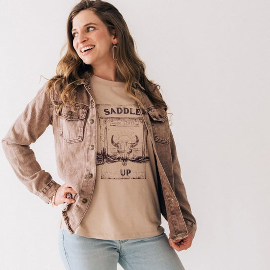 Brown Denim Jacket Women's